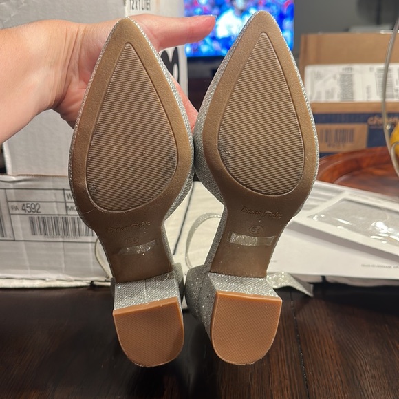 Silver block heel - Picture 3 of 3